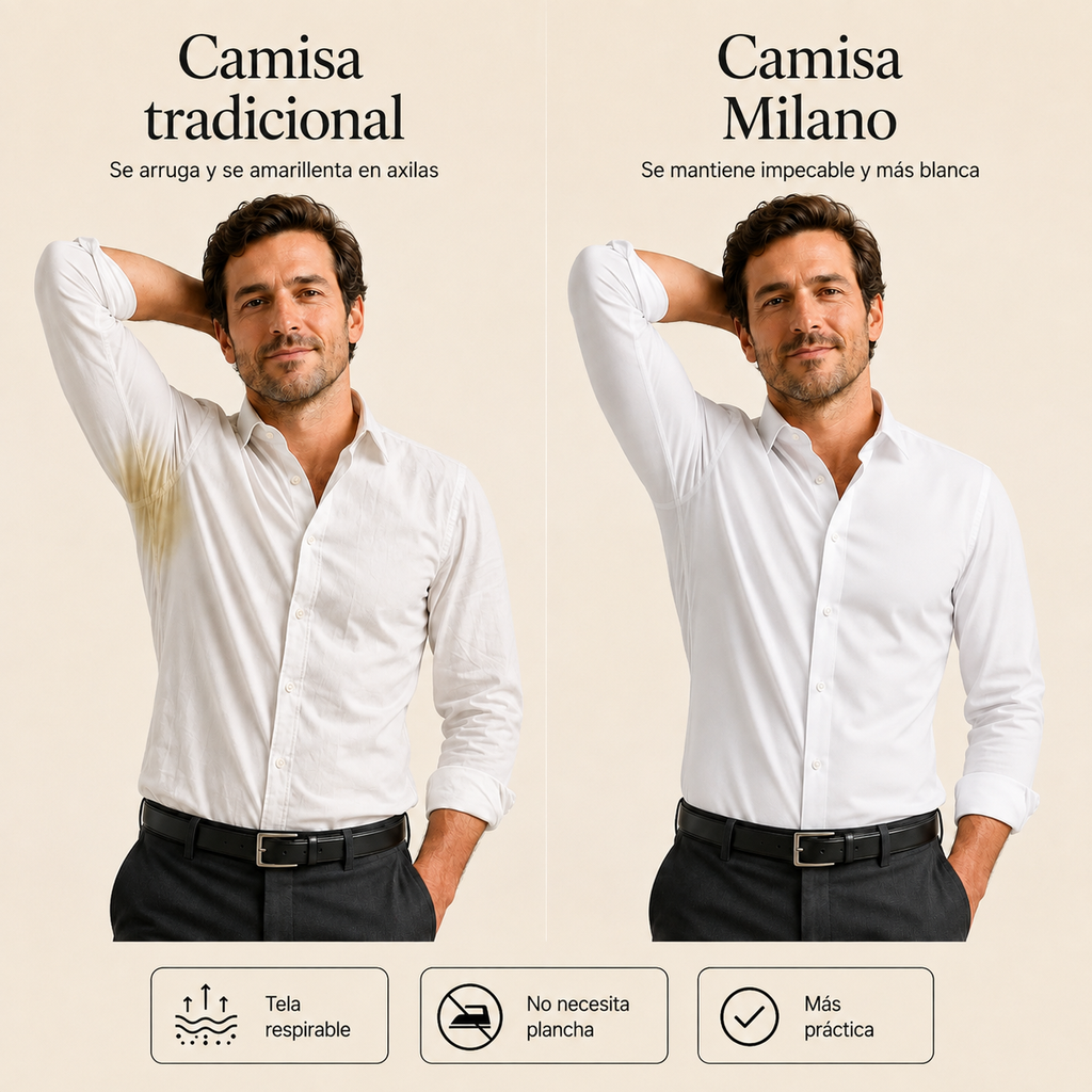 Camisa Milano - Tecnología Antiarrugas DWR | 2x1