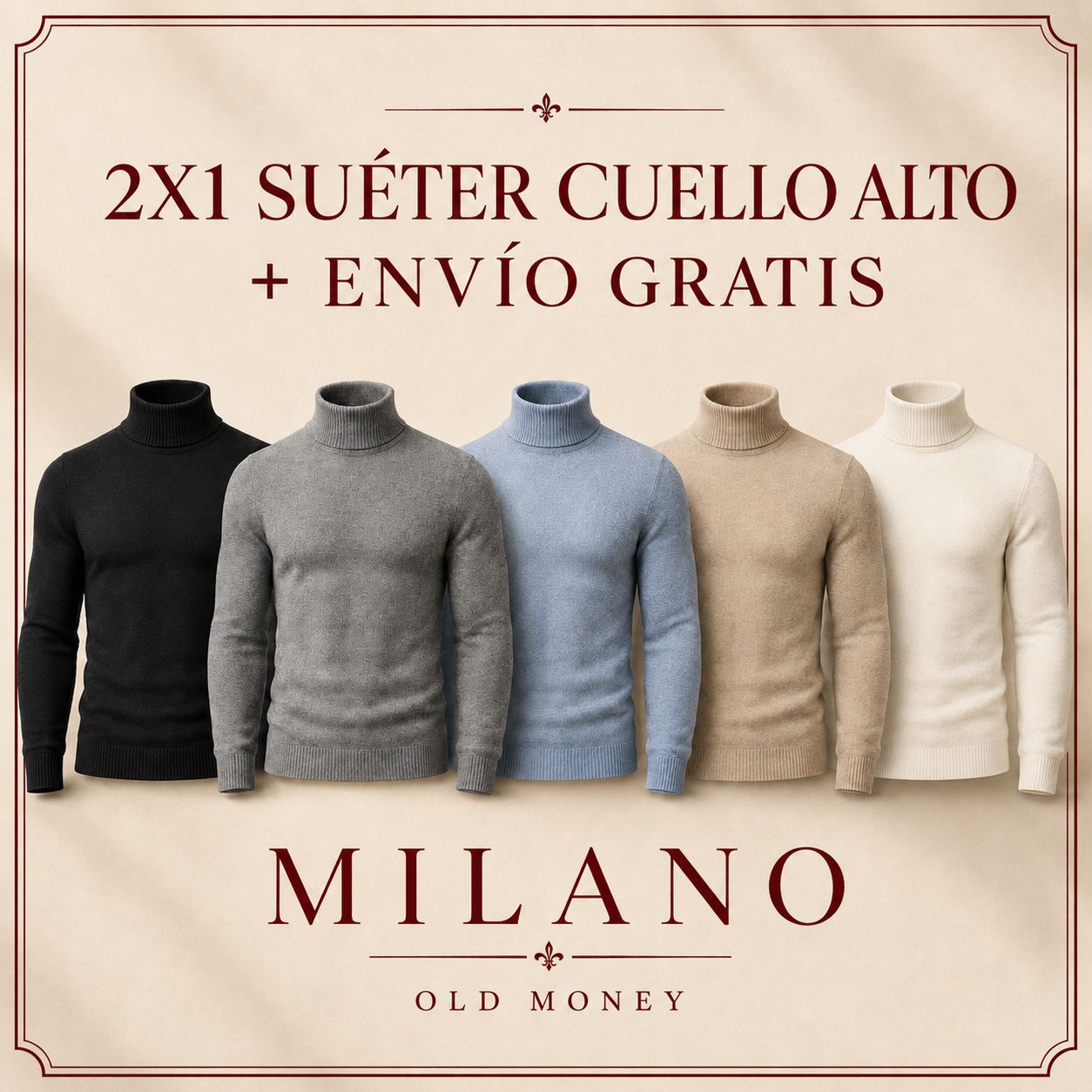Suéter Cuello Alto 2x1 — Milano Old Money